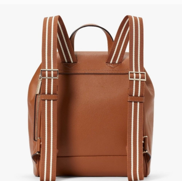 NWT Kate Spade Rosie Med Flip Backpack Warm Ginger Pebbled Leather - Picture 4 of 7